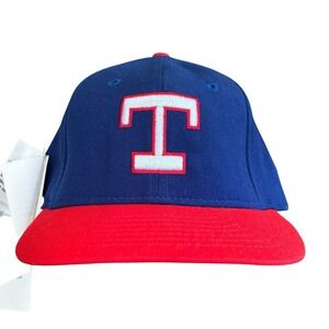 Vtg Texas Rangers 1972-1982 Cooperstown Roman Cap Fitted Hat Leather Band NWT